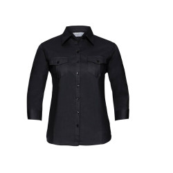 Boostez votre notoriété grâce à cette chemise femme manches ¾ retroussables personnalisé !