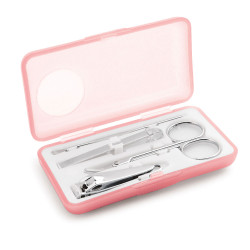 Set de manucure personnalisable en métal 4 pièces avec étui