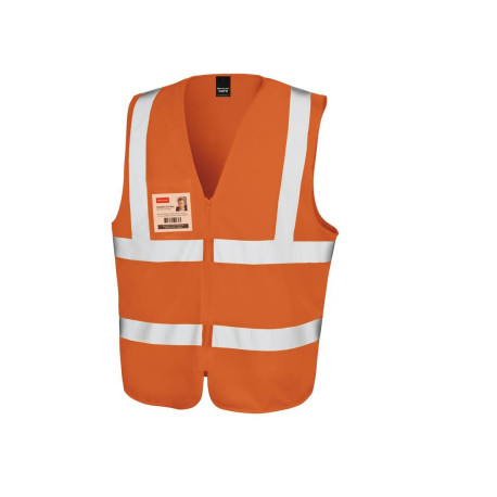 Gilet de sécurité zippé vierge ou avec votre logo