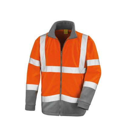 Veste micropolaire haute visibilité vierge ou avec votre logo