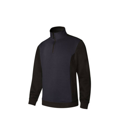 Sweat Bicolore Col Zippé vierge ou à personnaliser