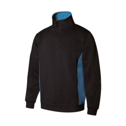Sweat Bicolore Col Zippé vierge ou à personnaliser