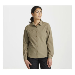 Chemise manches longues en polyester recyclé femme personnalisé