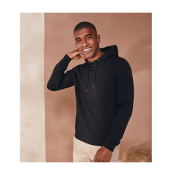 Sweat capuche en coton régénéré et en polyester recyclé personnalisé