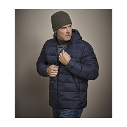 Doudoune à capuche en polyester recyclé personnalisé