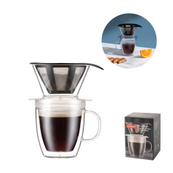 POUR OVER. Filtre à café et mug isotherme personnalisé