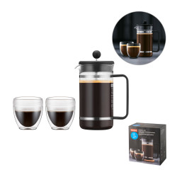 BISTRO SET. Cafetière à piston en plastique personnalisé