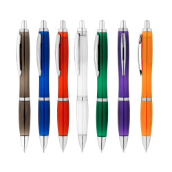 SWING rPET. Stylo bille en rPET avec attache métallique personnalisé