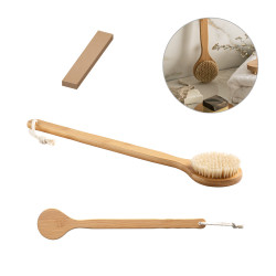 ARKIN. Brosse de bain avec corps en bambou personnalisé