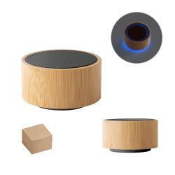 ARBER. Haut parleur en bambou et ABS avec transmission BT 5'0 personnalisé