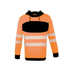 Sweat-shirt à capuche haute visibilité personnalisé