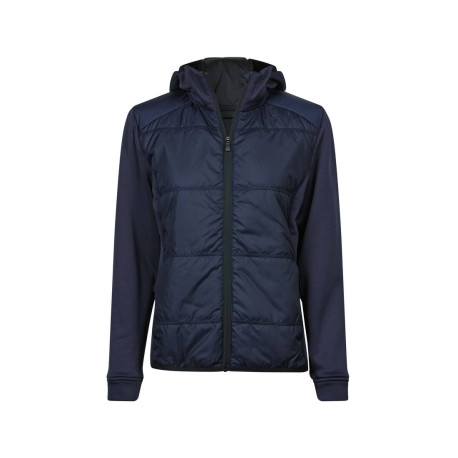 Veste bi-matière à capuche femme personnalisé