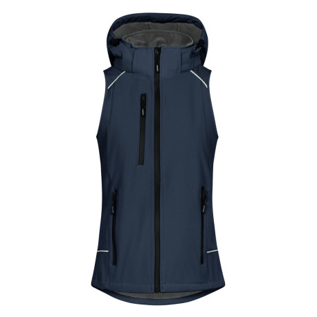 Bodywarmer femme en Softshell avec capuche personnalisé