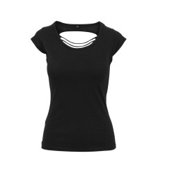 Tee-shirt femme dos lacéré personnalisé