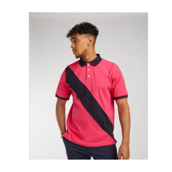 Polo piqué homme bande diagonale personnalisé
