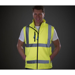Bodywarmer Softshell haute visibilité personnalisé