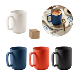 MIGHTY. Tasse en céramique avec corps cylindrique personnalisé