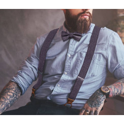 Bretelles avec motif à chevrons Herringbone personnalisé