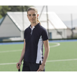 Polo coton bicolore femme personnalisé