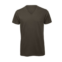 Tee-shirt homme col V en coton bio personnalisé