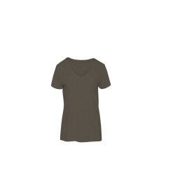 Tee-shirt femme col V en coton bio personnalisé