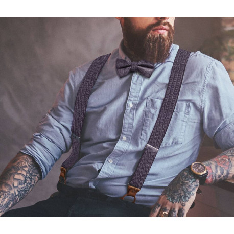 Bretelles avec motif à chevrons Herringbone personnalisé