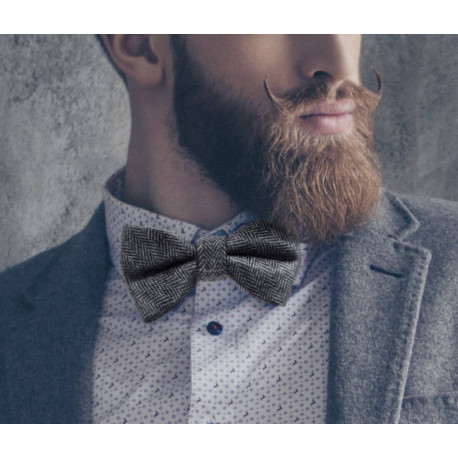 Noeud papillon stylé avec motif à chevrons Herringbone personnalisé