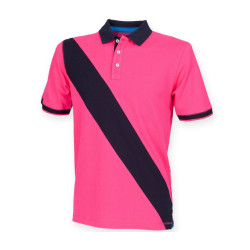 Polo piqué homme bande diagonale personnalisé