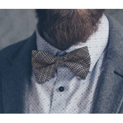 Noeud papillon stylé avec motif à carreaux (glencheck) personnalisé