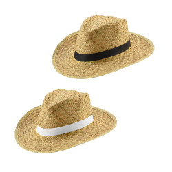 JEAN POLI. Chapeau de paille naturel personnalisé