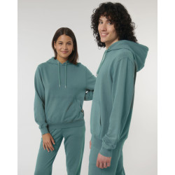 Le sweatshirt à capuche unisexe medium fit en terry effet délavé personnalisé