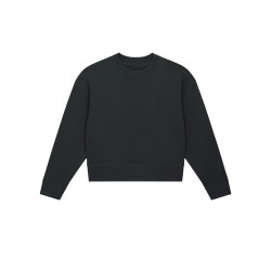 Le sweat-shirt crop à col rond pour femme terry wave personnalisé