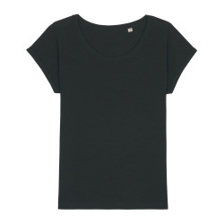 Le T-shirt slub femme bas de manche replié personnalisé