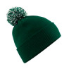 Bonnet à pompon bicolore  avec votre logo