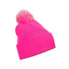Bonnet à pompon bicolore  avec votre logo