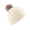 Bonnet à pompon bicolore  avec votre logo