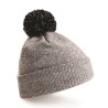 Bonnet à pompon bicolore  avec votre logo