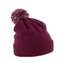 Bonnet à pompon bicolore  avec votre logo