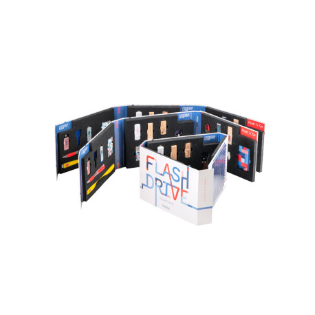 FLASH DRIVE SHOWCASE. Présentoir de clés USB vierge ou à personna
