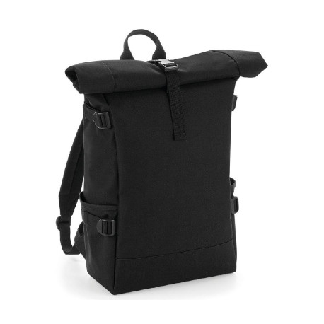 Sac à dos coloré avec rabat enroulable vierge ou avec votre logo