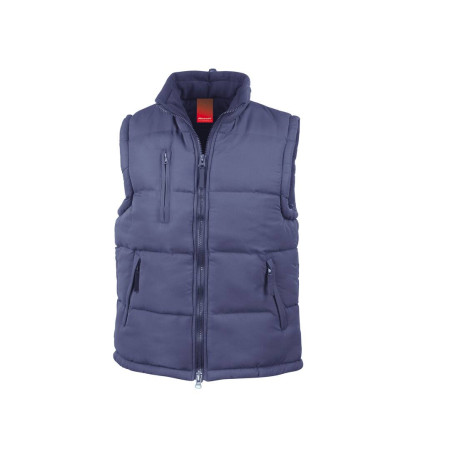 Bodywarmer microfibre doublé polaire vierge ou avec votre logo