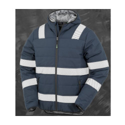 Veste haute visibilité en polyester recyclé vierge ou avec votre logo