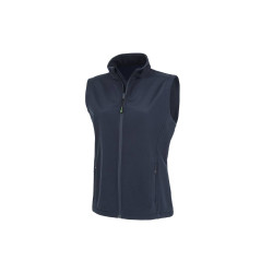 Bodywarmer Softshell femme en polyester recyclé vierge ou avec votre logo