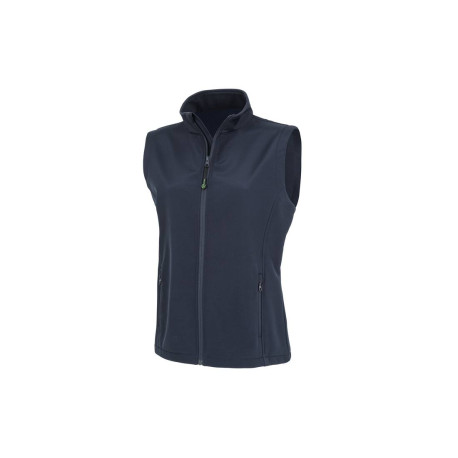 Bodywarmer Softshell femme en polyester recyclé vierge ou avec votre logo