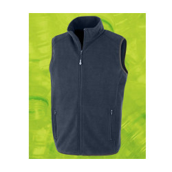 Bodywarmer polaire en polyester recyclé vierge ou avec votre logo