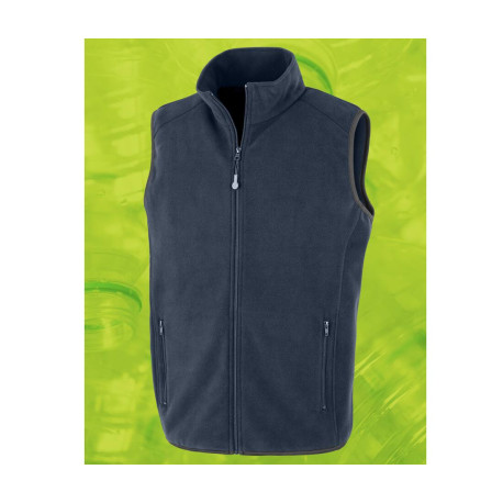 Bodywarmer polaire en polyester recyclé vierge ou avec votre logo