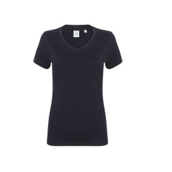 Tee-shirt stretch col V femme personnalisé