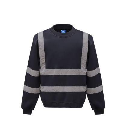 Sweat col rond haute visibilité vierge ou avec votre logo