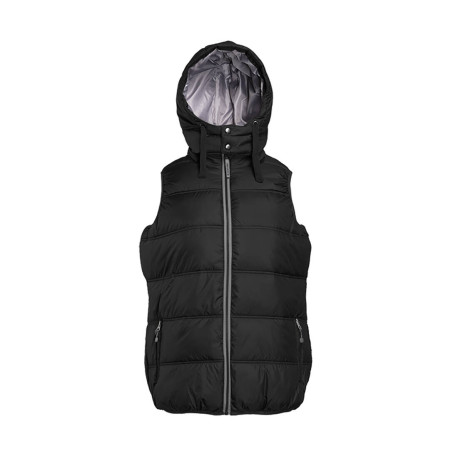 Bodywarmer doudoune femme avec capuche vierge ou avec votre logo
