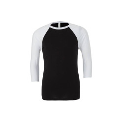 T-shirt baseball manches 3/4 vierge ou à personnaliser - Express et pas cher